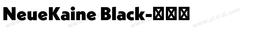 NeueKaine Black字体转换